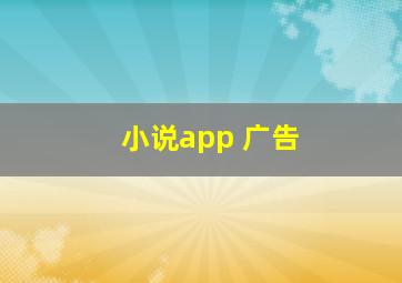 小说app 广告